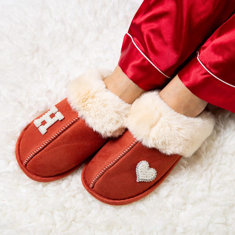 Christmas Custom slipper, Personalized Warm Slippers, Christmas gift, Winter Bridesmaid slippers, Bride slippers, Gift for her, Mom gift-new