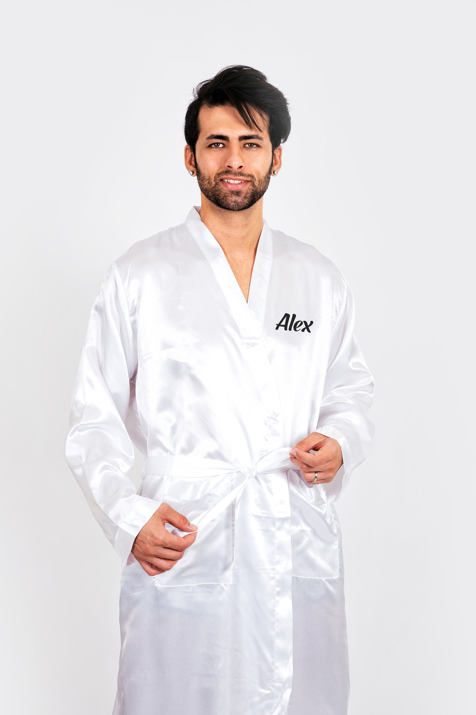 Mr Custom Robe Groom Satin Robes Personalized Mens Robes Etsy