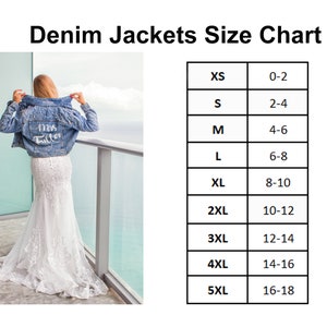 50% OFF Wifey jacket, Custom Pearl Denim Jacket, Custom Bridal Denim Jacket with, Future Mrs Jacket, Wedding jacket, Bride Jacket Autumn afbeelding 10