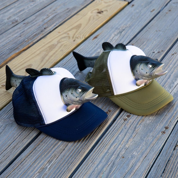 Custom Fish Caps, Men's Fish Trucker hat, Men's Trucker hat shark, Men's shark baseball caps, Men's fishing caps, Gift for him, Fishing Gift