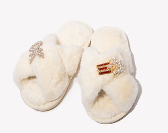 Custom Kids Slippers: Brooch & Glitter, Sleepover Gift