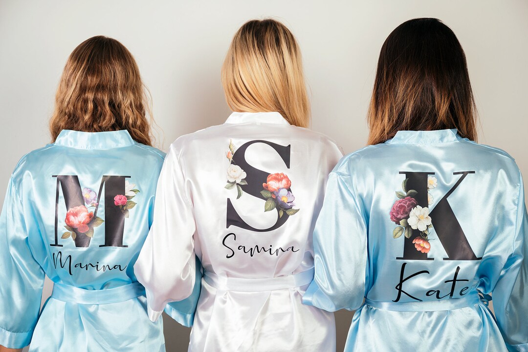 Bridal Shower Custom Robes, Wedding Robes, Bridesmaid Robes, Robes With ...