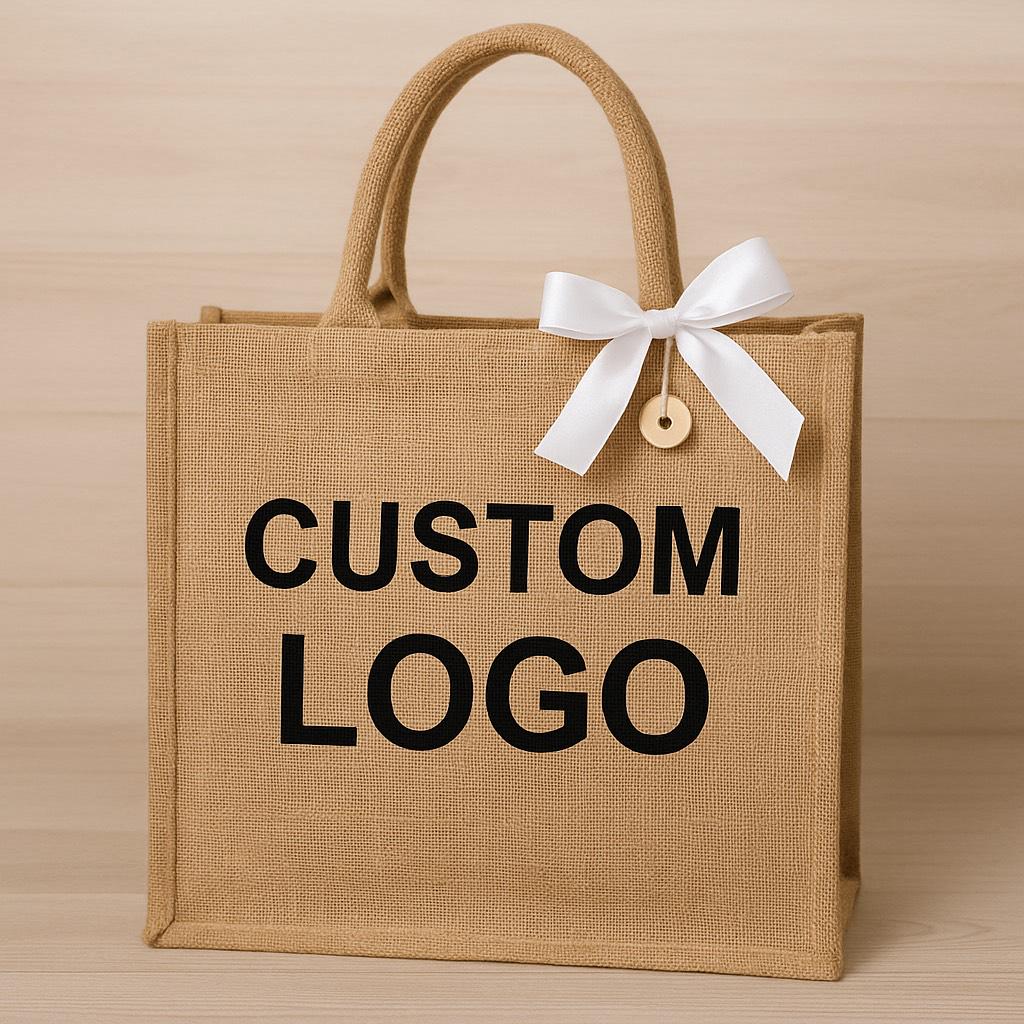 Custom Logo Jute Tote Bag: Personalized Corporate Gift