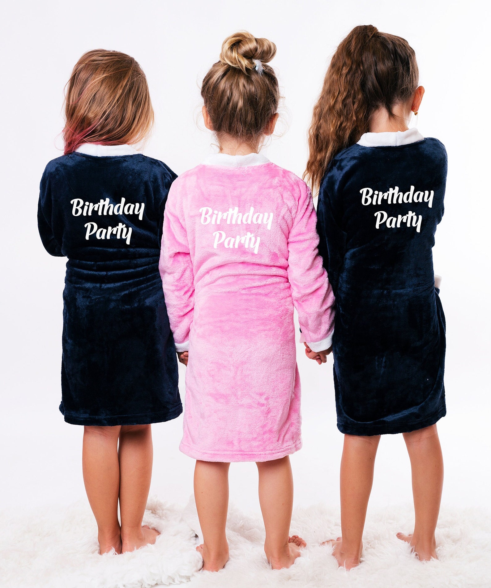 Custom Cozy Plush Bathrobes Custom Kids Spa Robes Sleepover Etsy
