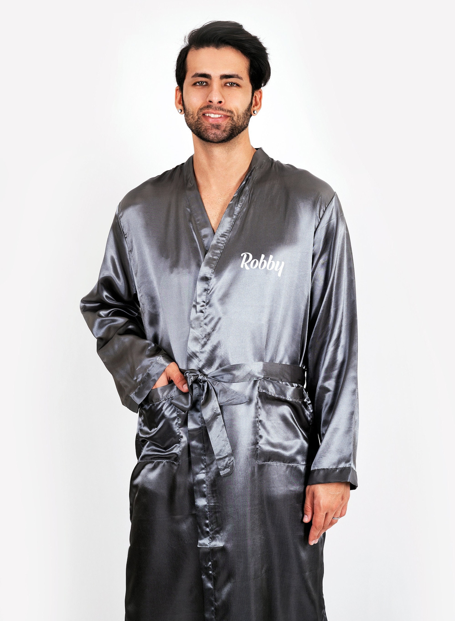 Mr Custom Robe Groom Satin Robes Personalized Mens Robes Etsy