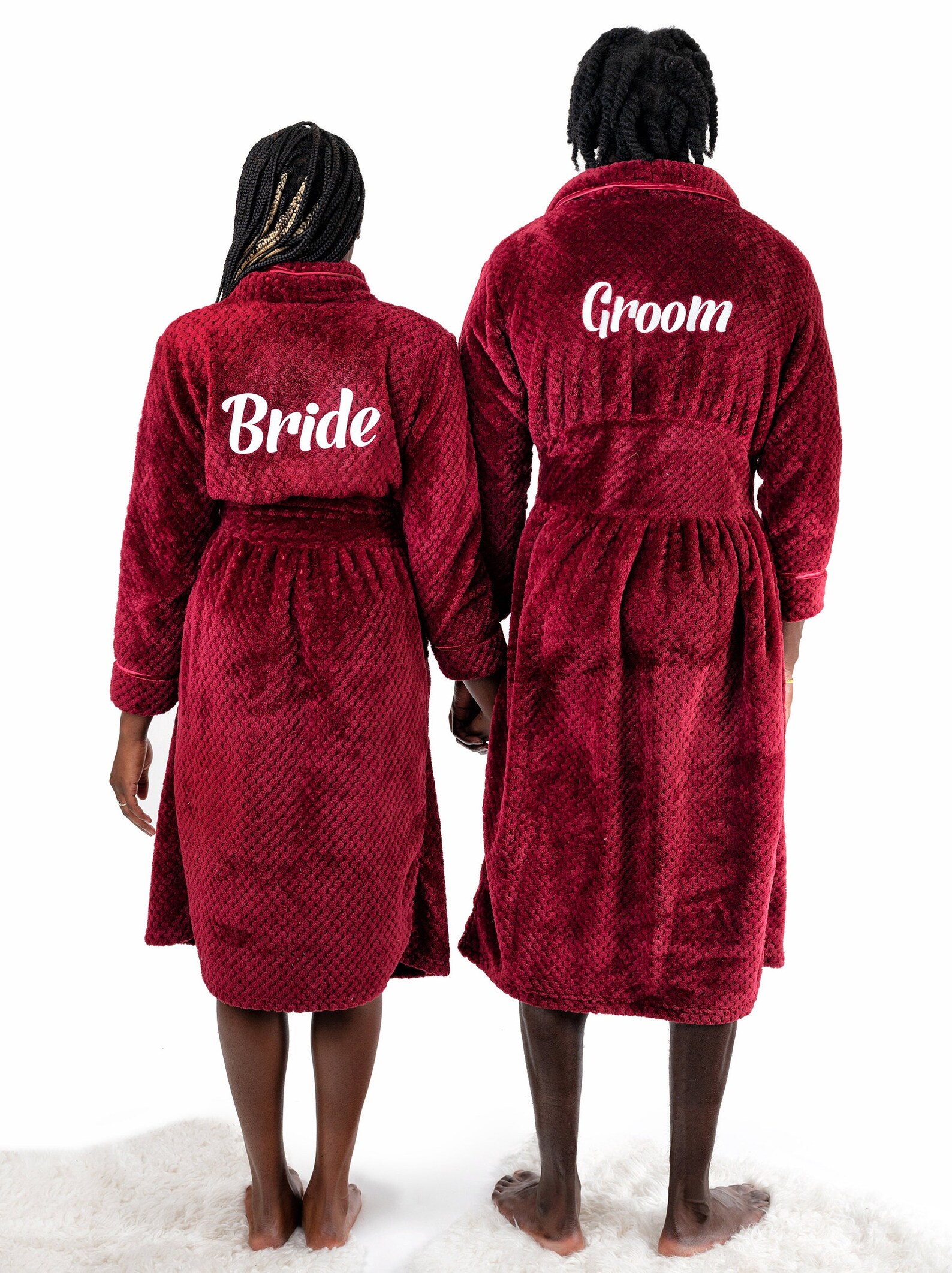 Matching Couple Long Bathrobe, His and Hers Bathrobes, Customized