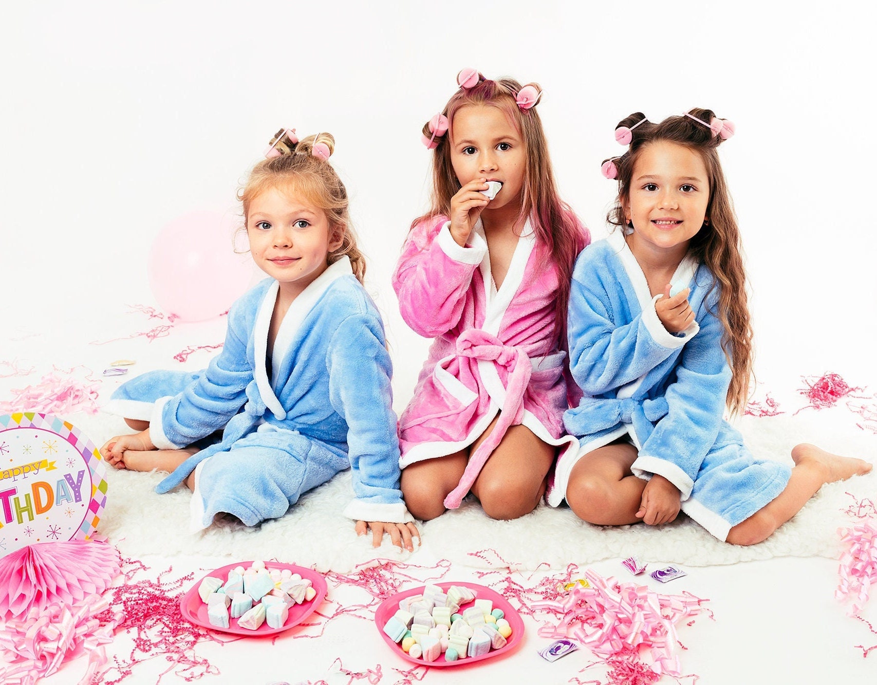 Custom Cozy Plush Bathrobes Custom Kids Spa Robes Sleepover Etsy