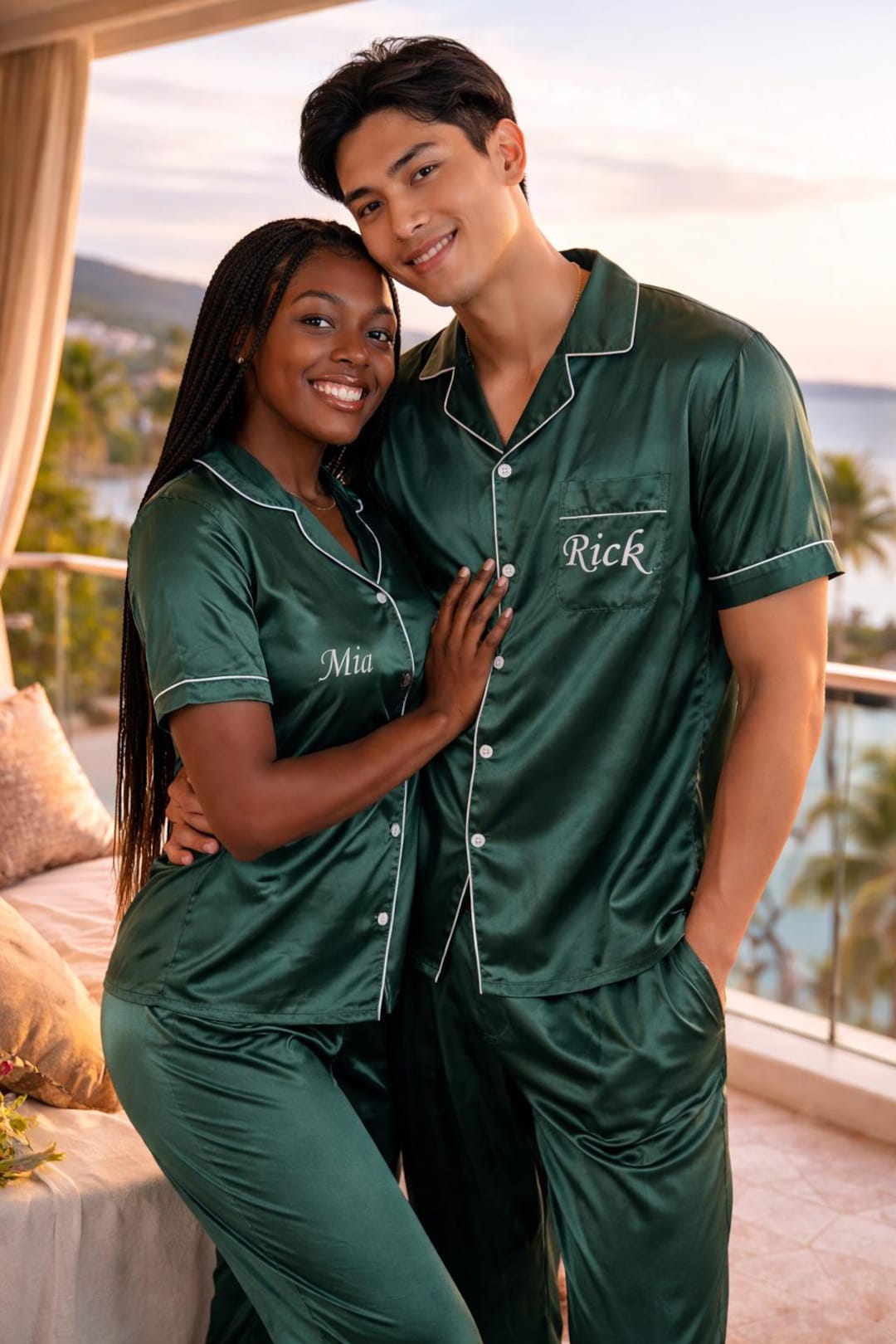 美品✨セオリー CRUSHED SATIN ブルゾン お家洗い可 ネイビー S Personalized Satin Couple Pajamas: Mr & Mrs Matching Pjs S+L - Etsy