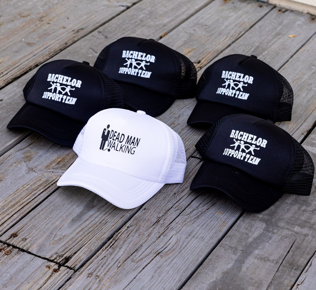 Bachelor Party Trucker Hats, Best Man Baseball Caps, Dad Man Walking ...