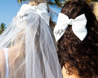 Bride Veil Bow: Bachelorette Party Hair Accessory