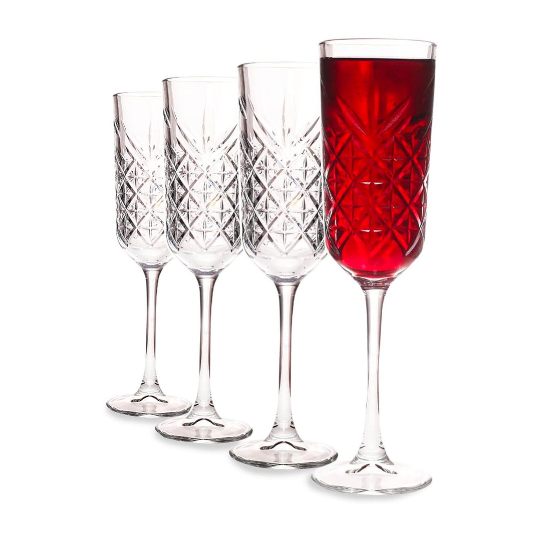 Vintage Champagne Glasses Set of 4 Mimosa Glasses Champagne Etsy