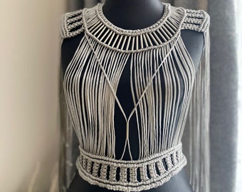 Macrame Beachwear,macrame dress, birthday dress, shiny material, crazy party dress, festival dress, fringed dress, black dress, boho dress,