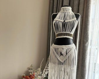 Macrame Dress, Festival Outfit, Bohemian Dress, Beach Dress, Beach Cover Dress, Photoshoot Outfit, Macrame Clothing