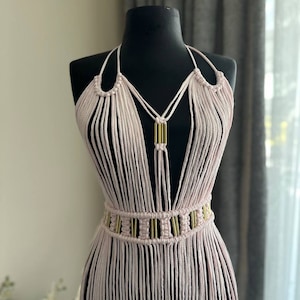 Ropa de playa de macramé, vestido de macramé, vestido de cumpleaños, material brillante, vestido de fiesta loco, vestido de festival, vestido con flecos, vestido negro, vestido boho,