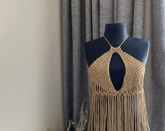 Macrame Beachwear,Makramee Kleid, Geburtstagskleid, glänzendes Material, verrücktes Partykleid, Festivalkleid, Fransenkleid, schwarzes Kleid, Boho Kleid,