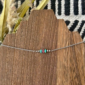 Dainty Turquoise and Purple Spiny Oyster Choker Sterling Silver Navajo Style Pearl Western Choker Necklace with Turquoise