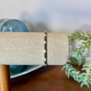 Freshwater Pearl and Sterling Silver Navajo Style Pearl Beaded Western Bracelet image 7