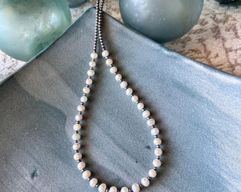 Sterling Silver and Freshwater Pearl Necklace