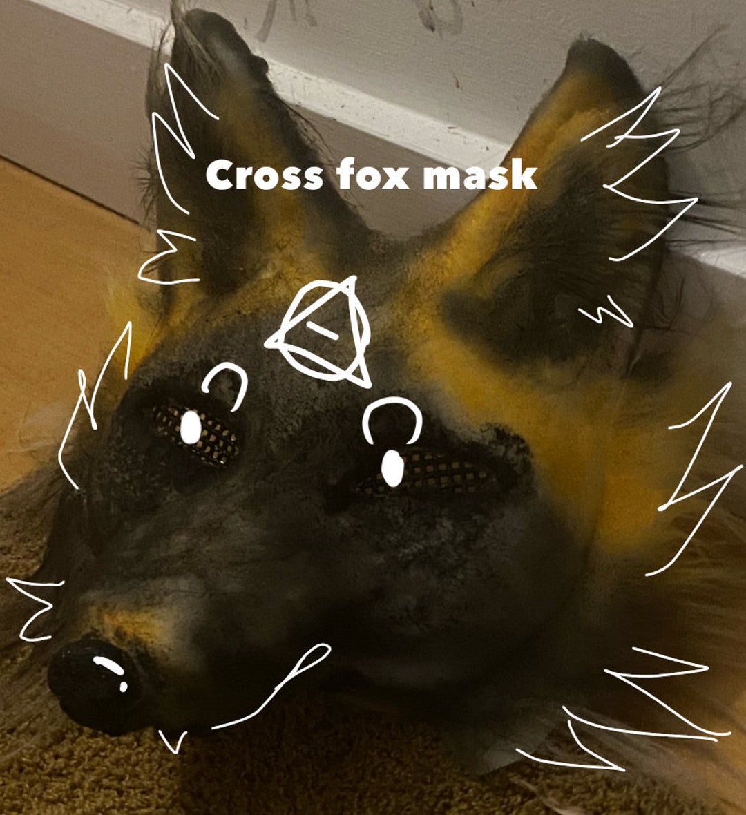 crossed fox therian mask｜TikTok Search