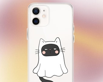 Ghost Cat iPhone Case - Phantom Feline - Halloween Phone Cover