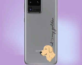 Golden Retriever Phone Case: 'I Love My Golden' Samsung Cover