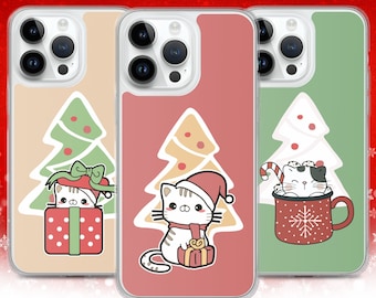 Christmas Cat Phone Case: Holiday Kitten Gift for iPhone & Samsung