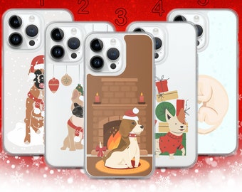 Christmas Dog Phone Case // Christmas Phone Case, Dog Lover Gift, For iPhone and Samsung