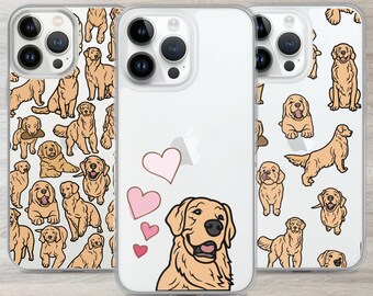 Golden Retriever klare Handyhülle, Geschenk für Hundeliebhaber