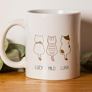 Custom Cat Mug - Perfect Gift for Cat Owners, Cute Personalized Pet Mug