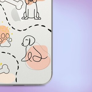 Abstract Dog Outline Clear Phone Case: Dog Lover Gift image 3