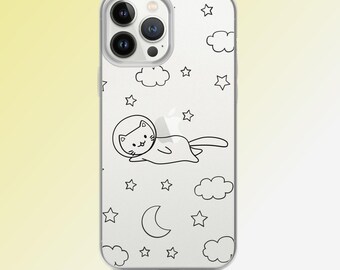 Space Cat Phone Case: Celestial Cosmic Cat Lover Gift