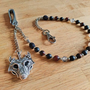 Purse chain, wallet chain, pearl trouser chain, biker chain, pearl necklace, boho jewelry accessory, beggar chain, spiritual chain, lanyard