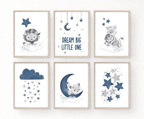 PRINTABLE Baby Animal Prints for Nursery Wall Art Decor Dark - Etsy