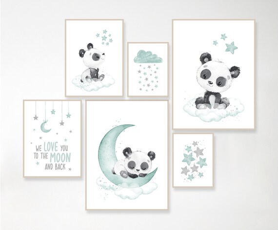 PRINTABLE Baby Animal Prints for Nursery Wall Art Decor Mint - Etsy