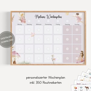 Plano semanal Montessori para crianças personalizado "FEEN" / plano de rotina para crianças / rotina diária / download digital para imprimir