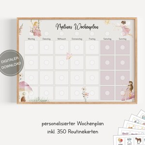 Plano semanal Montessori para crianças personalizado "FEEN" / plano de rotina para crianças / rotina diária / download digital para imprimir