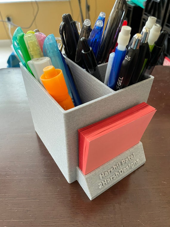 Customized 3D Printed Post It Note Holder and Desk Organizer Etsy