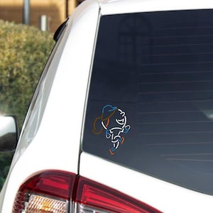 Mrs. Met Neon Car Decal