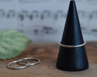 Handgemachte Silber Schlichte Runde Wire Stacking Ring
