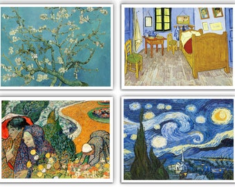 Set of 4 The Vincent Van Gogh Postcard Collection - Etsy Nederland