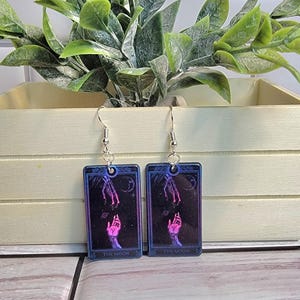 Tarot Card Earrings, Tarot Cards, Tarot Earrings, Spiritual Earrings, Spiritual Jewelry, Unique Gift Idea