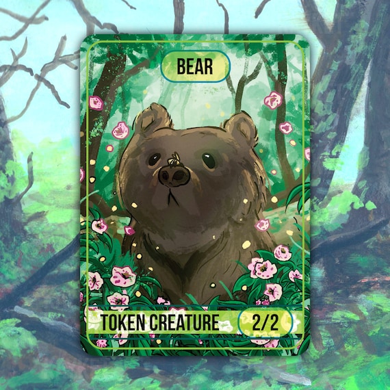 mtg bear card 1995 Wizards of the Coast Magic: The Gathering really grouchy. Balduvian Bears (Ice Age)