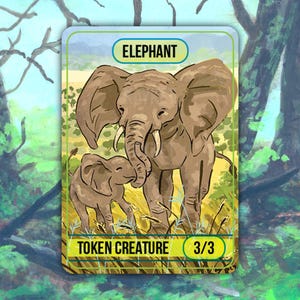 MTG Elephant Token (Set of 2)