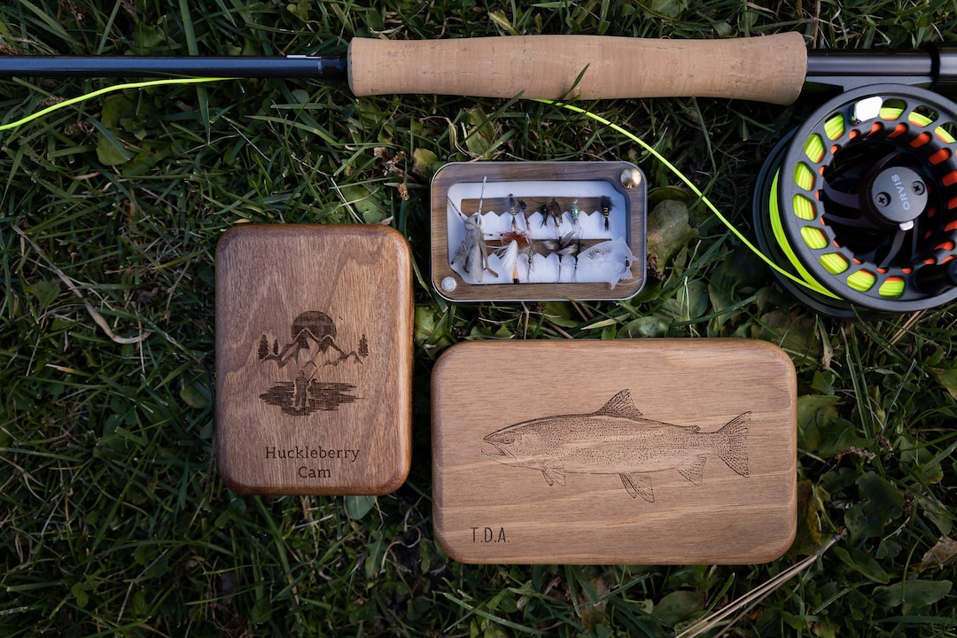 Engraved Fly Fishing Box Easter Gift Personalized Hand Made Etsy