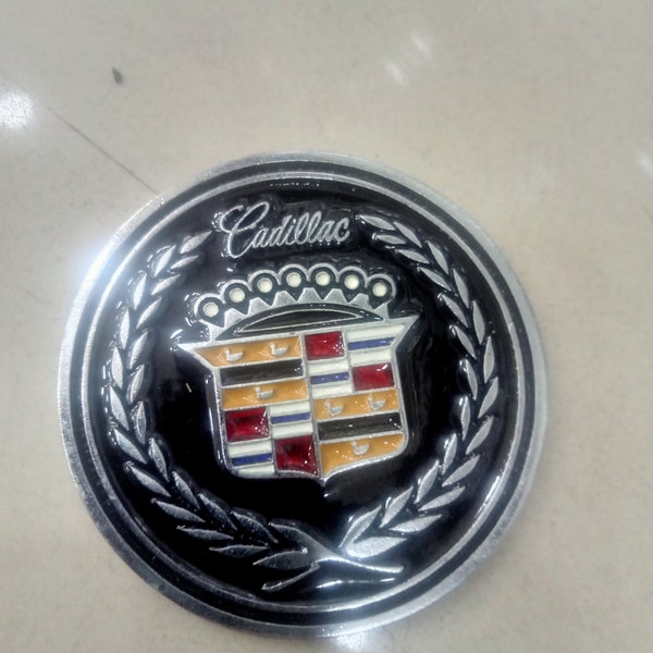 Vintage Cadillac of The World Badge Logo Grill Emblem Black