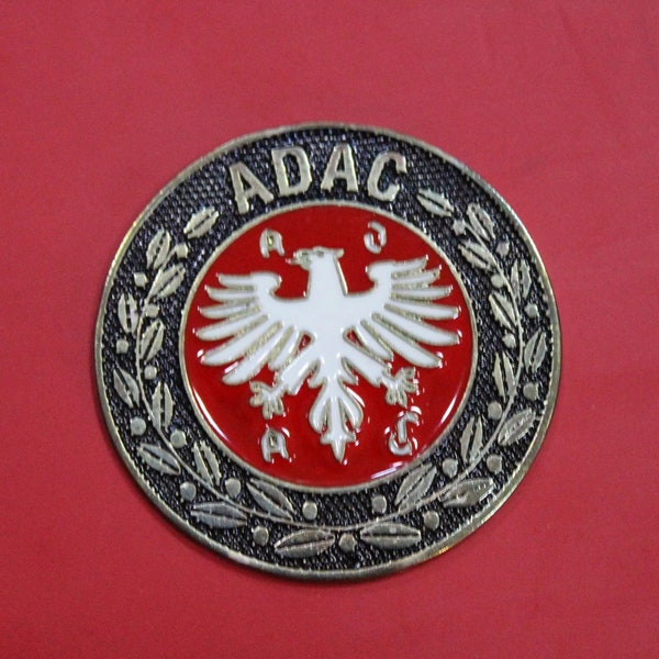 Adac Badge Car Grıll Badge Emblem Logos Metal Enamel Badge Red