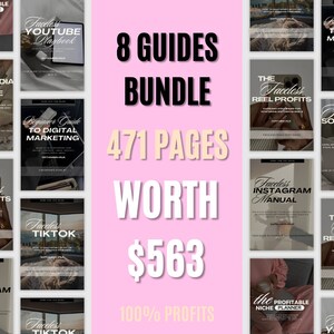 The Ultimate Faceless Digital Marketing Bundle (8 Guides) | MRR + PLR Canva Editable Templates