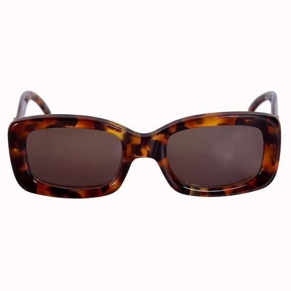Gucci Womens Tortoise Shell Square Sunglasses VTG Brown Lens  display picture 1