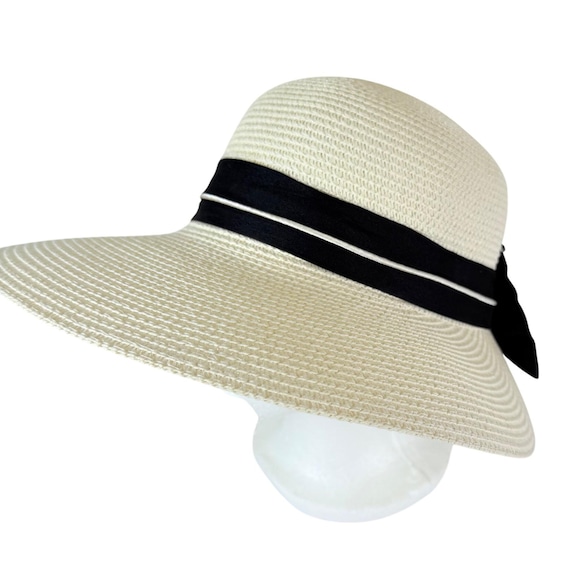 Vintage Royal Road Trading Co Nautical Straw Sun Hat, Updo 