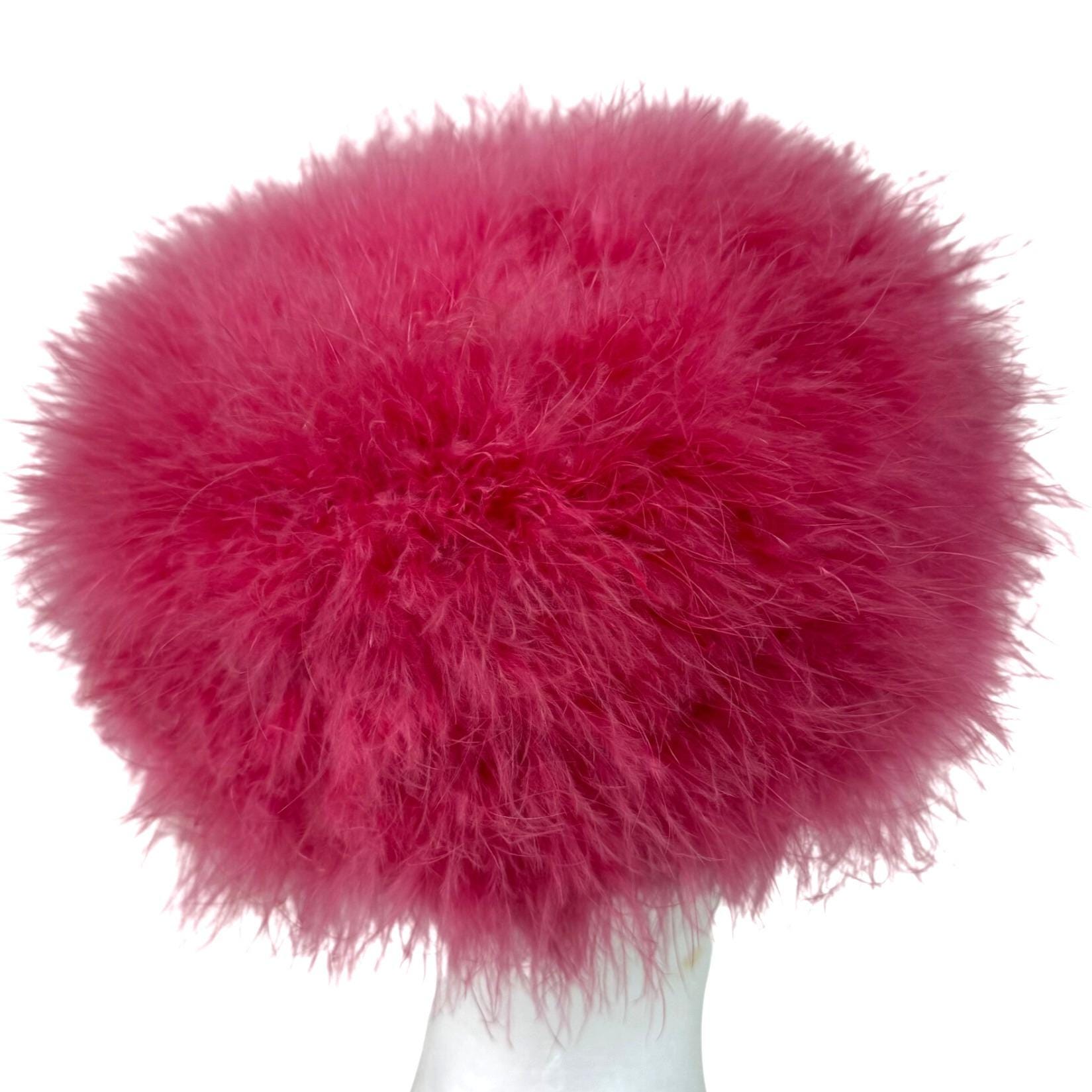 Vintage Bonwit Teller Pink Angora Beret Hat, Retro Glam 